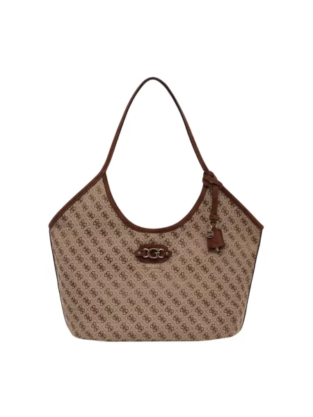 Guess torebka tote SAMANTHA brązowa