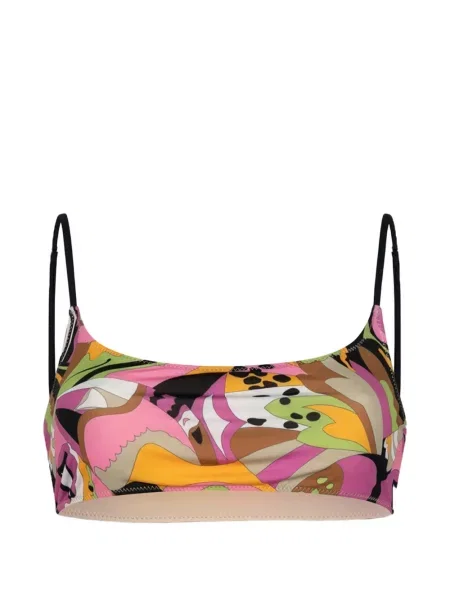 Top Paramidonna cu imagine cu imprimeu abstract roz