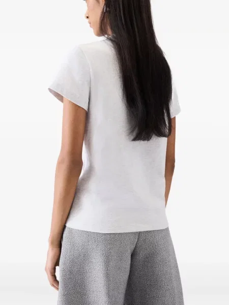 Tricou Jacquemus cu broderie gri