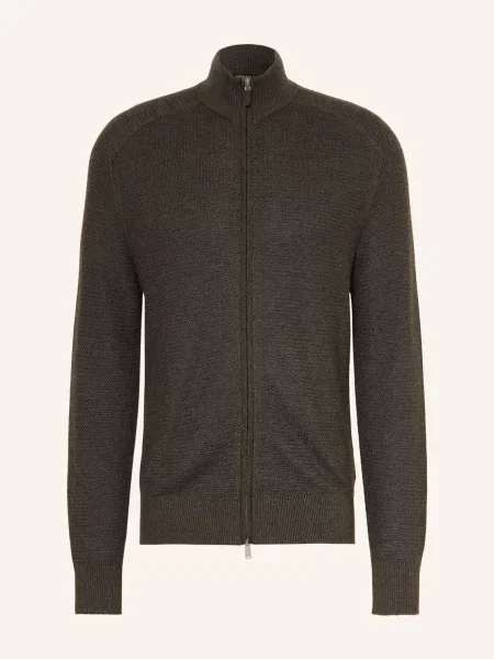Zegna Pletený Svetr S Kašmírem khaki