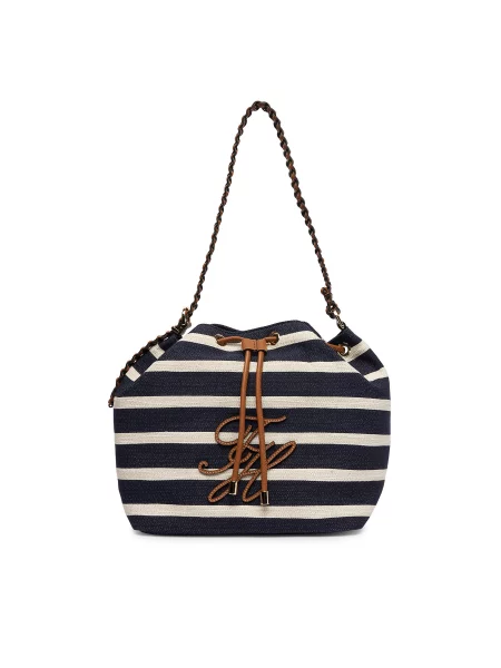 Tommy Hilfiger Torbica Th Elev Summer Bucket Stripe Tamnoplava plava