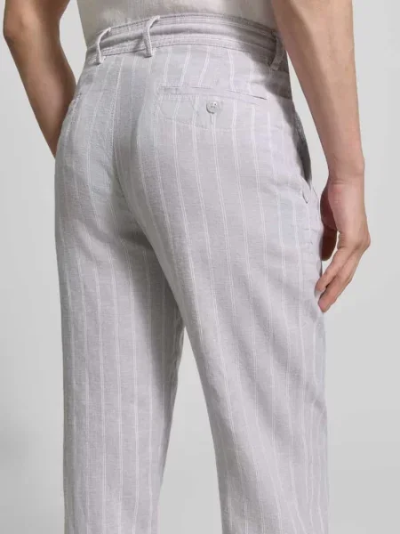 Spodnie w kroju regular fit z mieszanki lnu i Mcneal