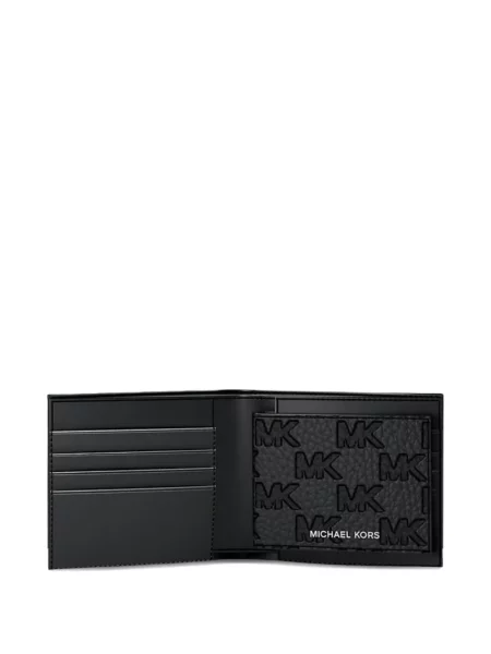 Portofel Michael Kors din piele cu autograf negru
