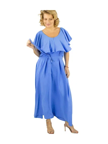 Maksi sukienka maxi Pri z falbankami