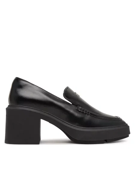 Calvin Klein Pantofi Block Heel Loafer Lth Hdw negru