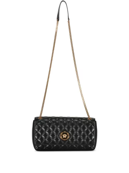 Matlasat geanta crossbody Versace negru