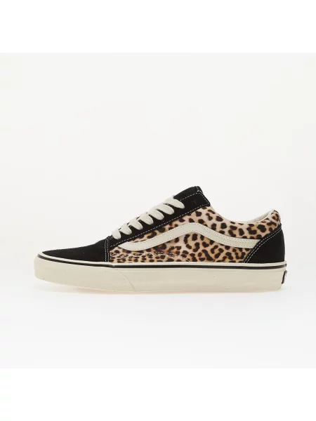 Маратонки Vans Old Skool с леопардов принт черно