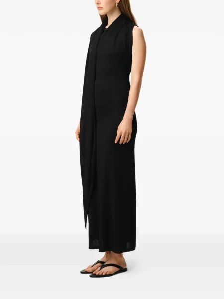 Rochie maxi Ami Paris fără mâneci de costum negru