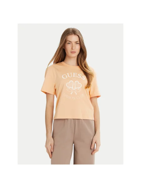 Guess Póló Regular Fit narancssárga