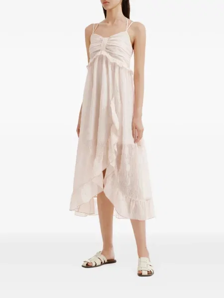 Rochie B+ab cu volane asimetrică roz