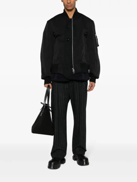 Apykaklė bomber striukė Sacai juoda