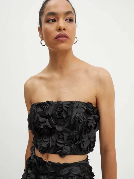 Cropp bluză Rotate negru