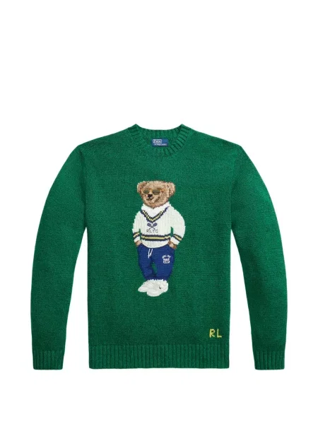 Tricou polo Polo Ralph Lauren cu glugă cu blană cu broderie roșu
