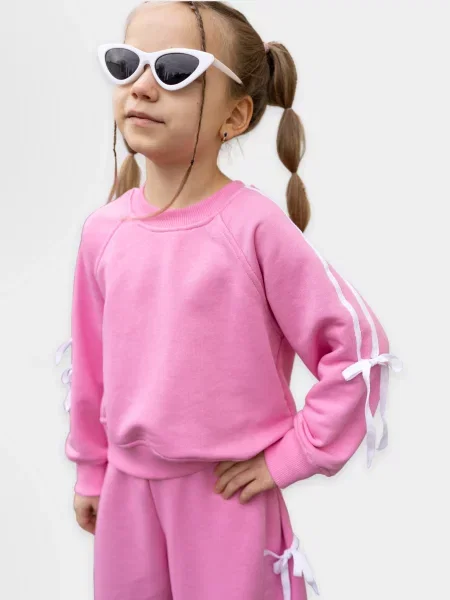 Дитячий Спортивний костюм Alwair Kids білий/рожевий білий