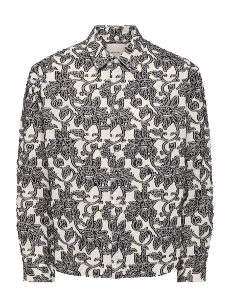 Only & Sons Cămașă ONSJACE crem / gri piatră negru