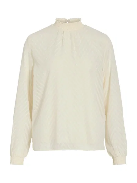 VILA Bluză VIMICHELLE crem