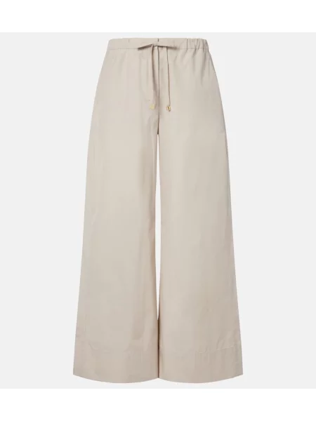 Pantaloni 's Max Mara din poplin bej