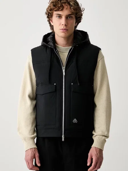 MOOSE KNUCKLES vestă de puf pentru bărbați negru