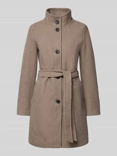 Płaszcz z wiązanym paskiem model ‘Cilia’ B.young beżowy