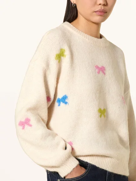 Only Sweter weiss niebieski