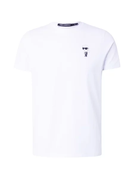 Karl Lagerfeld Tricou crem / negru alb