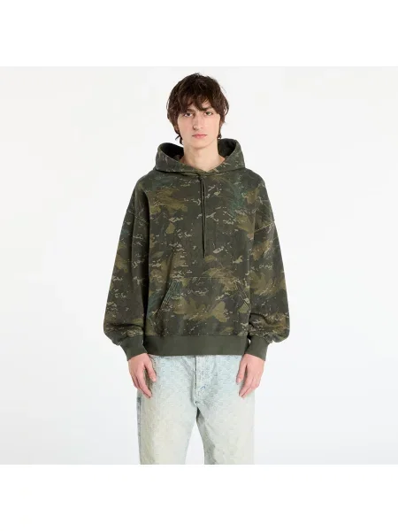 Majica s kapuljačom Carhartt Wip s kapuljačom s camo uzorkom zelena