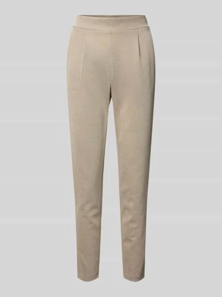 Spodnie materiałowe o kroju slim fit z elastycznym pasem model ‘Kate’ Ichi