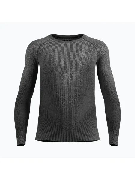 Tricou sport Odlo cu mâneci lungi cu decolteu în U negru