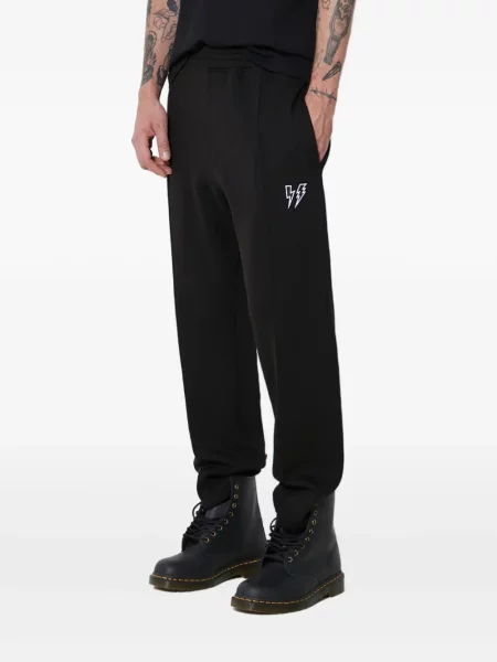 Pantaloni Neil Barrett cu broderie negru