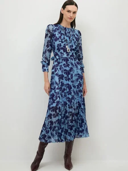 BIZUU rochie evazată NILA albastru