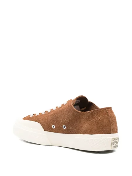 Sneakerși Superga din piele de căprioară maro