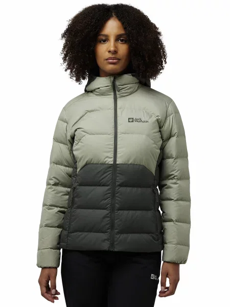 Пуховик Jack Wolfskin Ather зелений