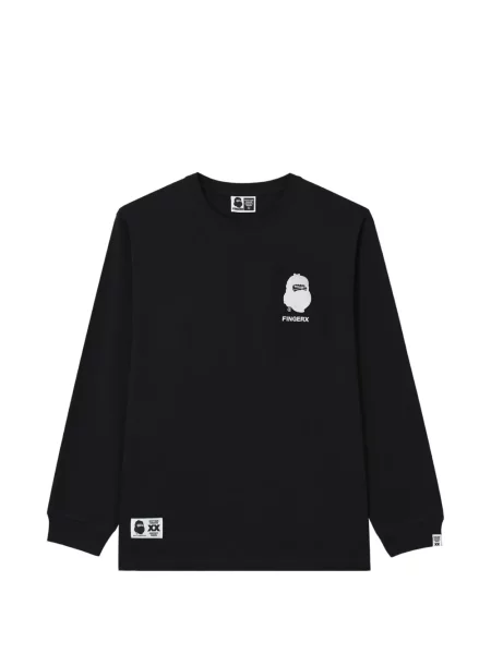 Lung tricou Fingercroxx cu imagine negru