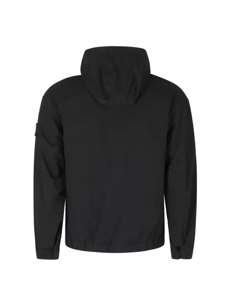 Kurtka Stone Island z kapturem z kamieniami czarna