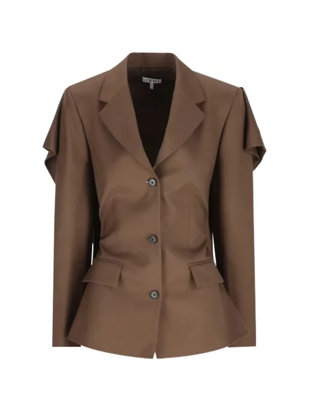 Sacou Loewe drapate maro