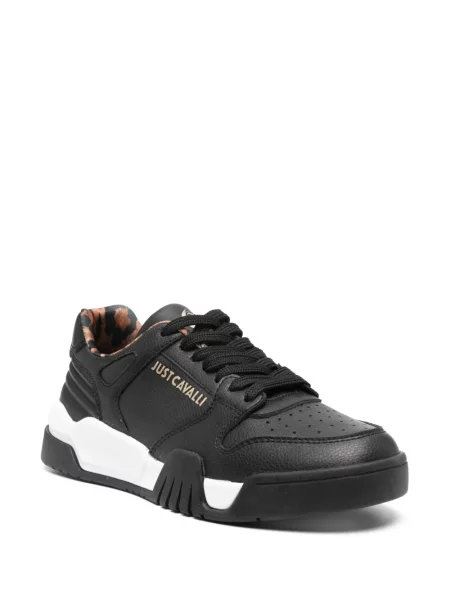 Sneakerși Just Cavalli din piele negru