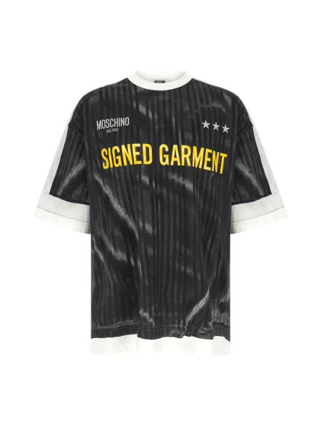 Koszulka Moschino z nadrukiem czarna