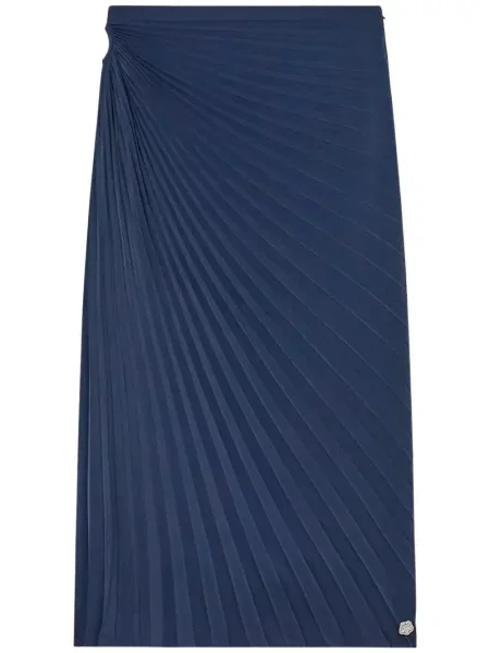Fusta plisata Kenzo plisată până la genunchi albastru