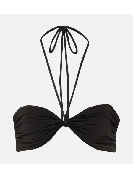 Bikini Jade Swim cu gât halter negru