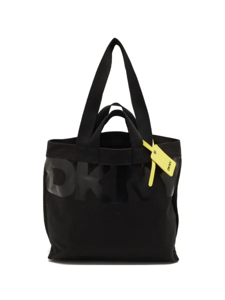 Geantă Dkny din canvas negru