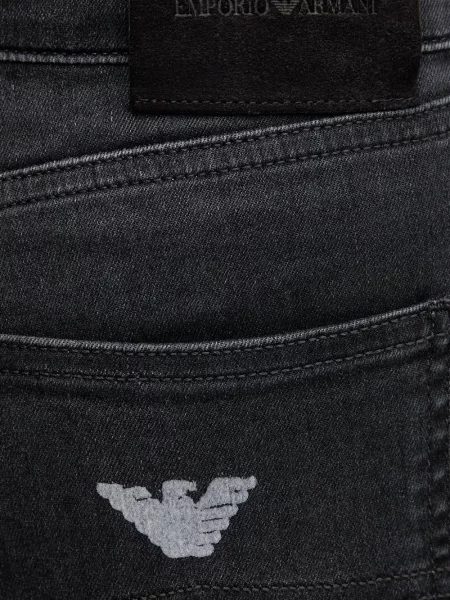 Τζιν kαμπάνα Emporio Armani με κέντημα μαύρο