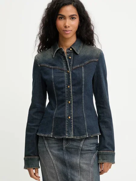 Miss Sixty cămașă jeans albastru