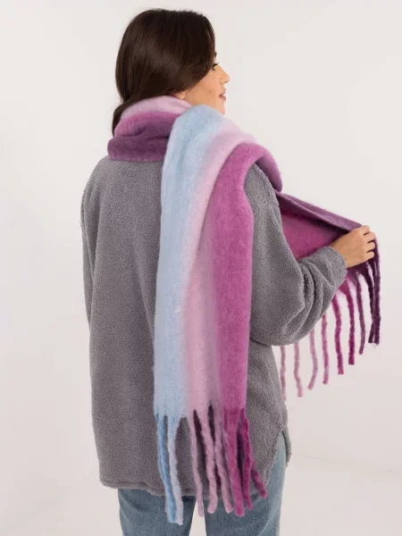 Szal Wool Fashion Italia fioletowa