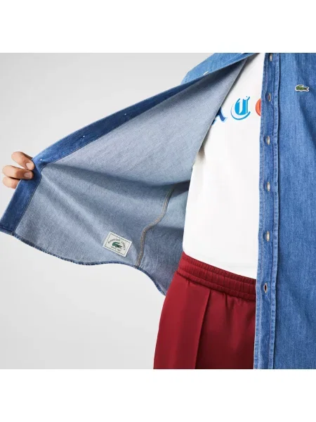 Рубашка Lacoste голубая
