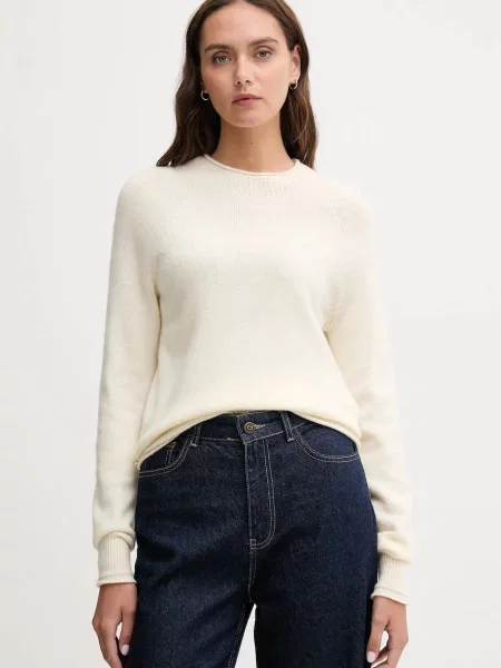 Volnen pulover Lacoste bež