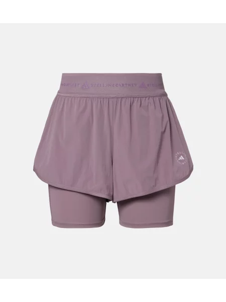 Pantaloni scurți Adidas By Stella Mccartney alergare cu autograf violet