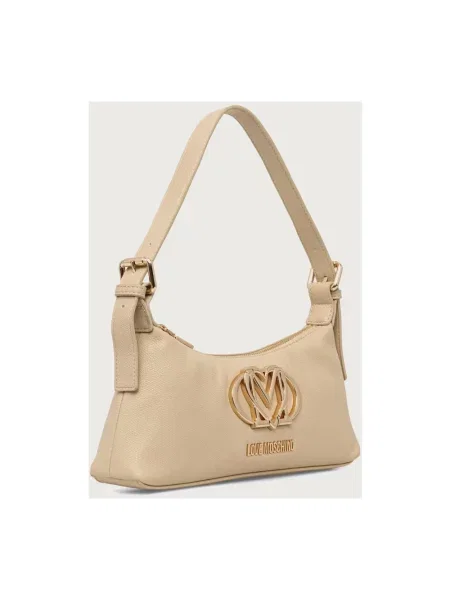 Love Moschino torebka z imitacji skóry beżowa