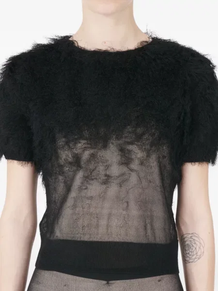 Bluză Maison Margiela scurtă negru