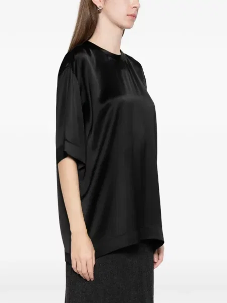 Tricou Toteme din satin negru