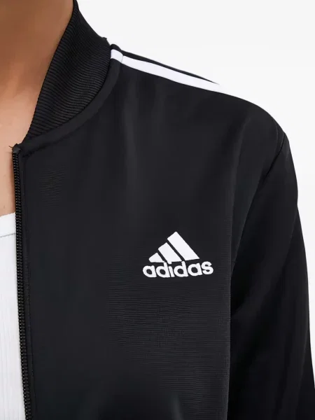 Ριγέ τρέξιμο σετ φόρμας Adidas με σχέδιο γκρι
